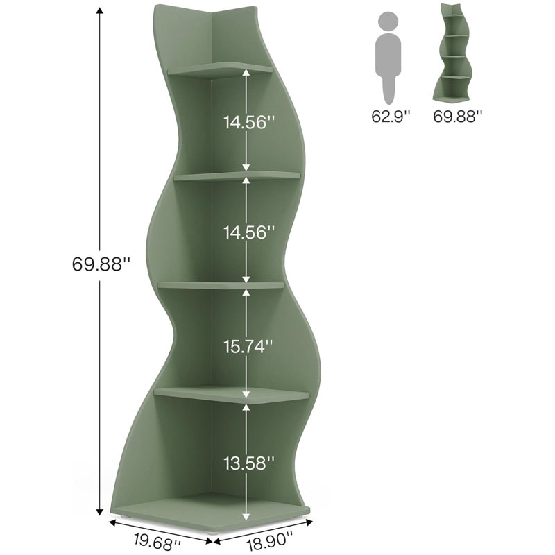 Support pour plante à 5 niveaux, Vert sauge
