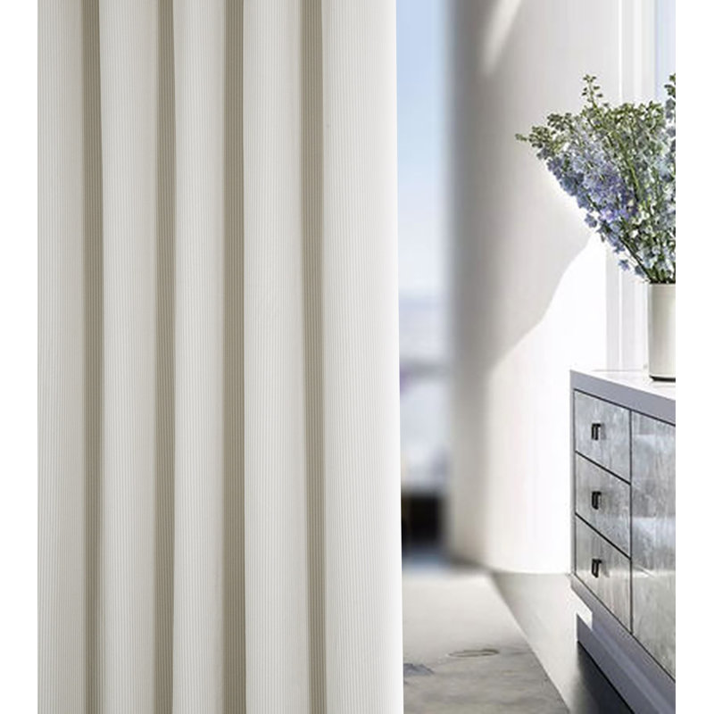 Rylaey Blackout Curtain Pair, Cream, 229cm Width x 274cm Drop