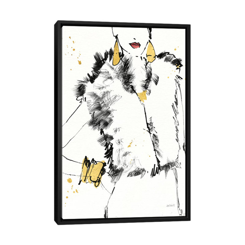 « mode strokes iv », reproduction d’art sur toile, H 60 po x l 40po x P 1,5 po, Toile encadrée noire, Non mat