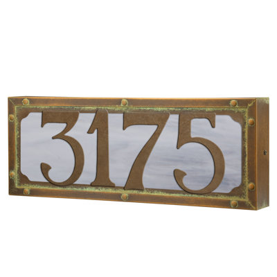 Plaque d'adresse murale personnalisable 120 V pour 4 numéros