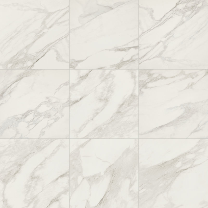 Daltile Perpetuo 24" x 24" Polished Porcelain Floor Tile (4 PCS Per Carton) (15.20 SQFT Per Carton)), Brilliant White