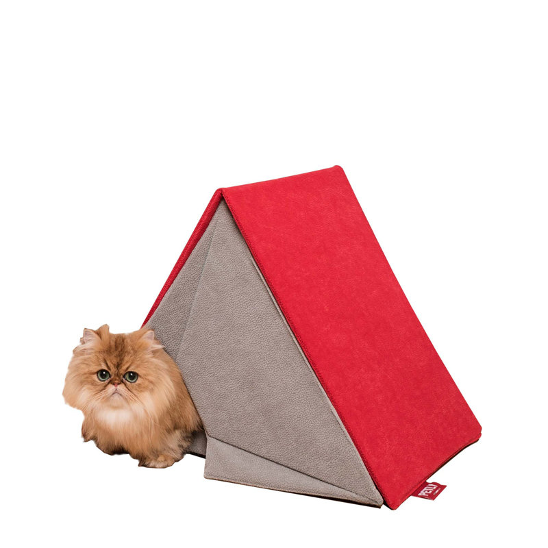 Orthopedic Microfibre Tent Pet Bed, Red