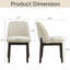 Chaise de salle à manger rembourrée en polyester 19,5 po Bason avec pieds en bois massif noir (ensemble de 6)-923741-8294640