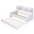 Twin Size Wooden Captain Bed With Built-In Bookshelves,Three Storage Drawers And Trundle