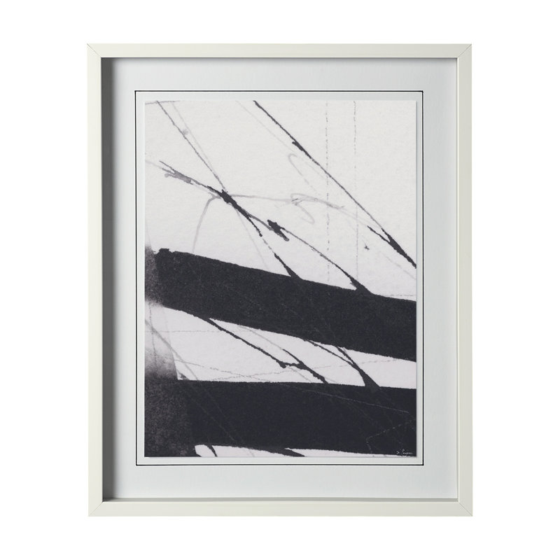 Directions II a Hand Embelished Textured Framed Art Print Matted under Glass