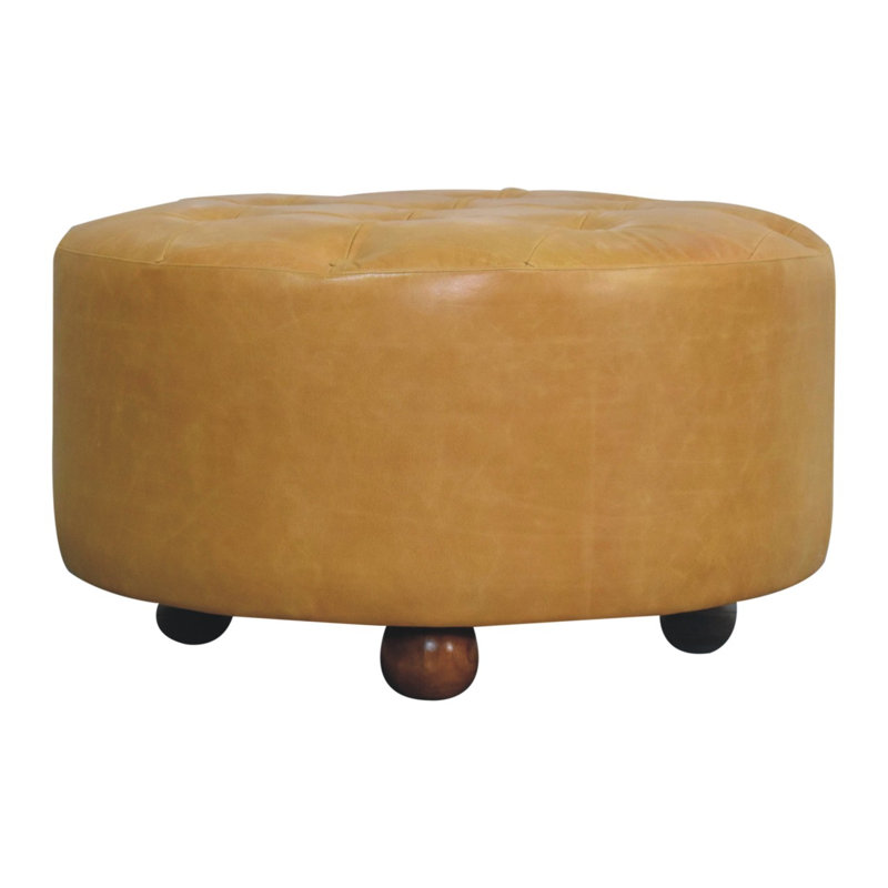 Table basse en cuir Amber Oak