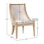 Chaise rembourrée avec garniture cloutée