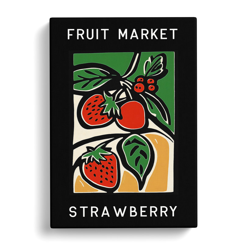 Fruit Market Exhibition Strawberry Vol.3 - Wrapped Canvas, 50cm H x 35cm W x 3cm D