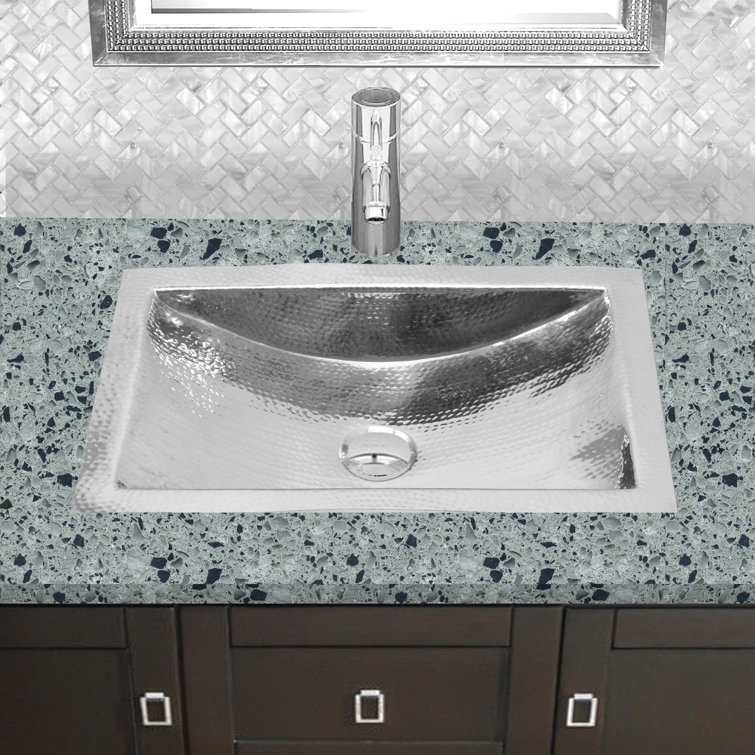 Nantucket Sinks 12.8'' Polished Stainless Steel Rectangular Bathroom Sink