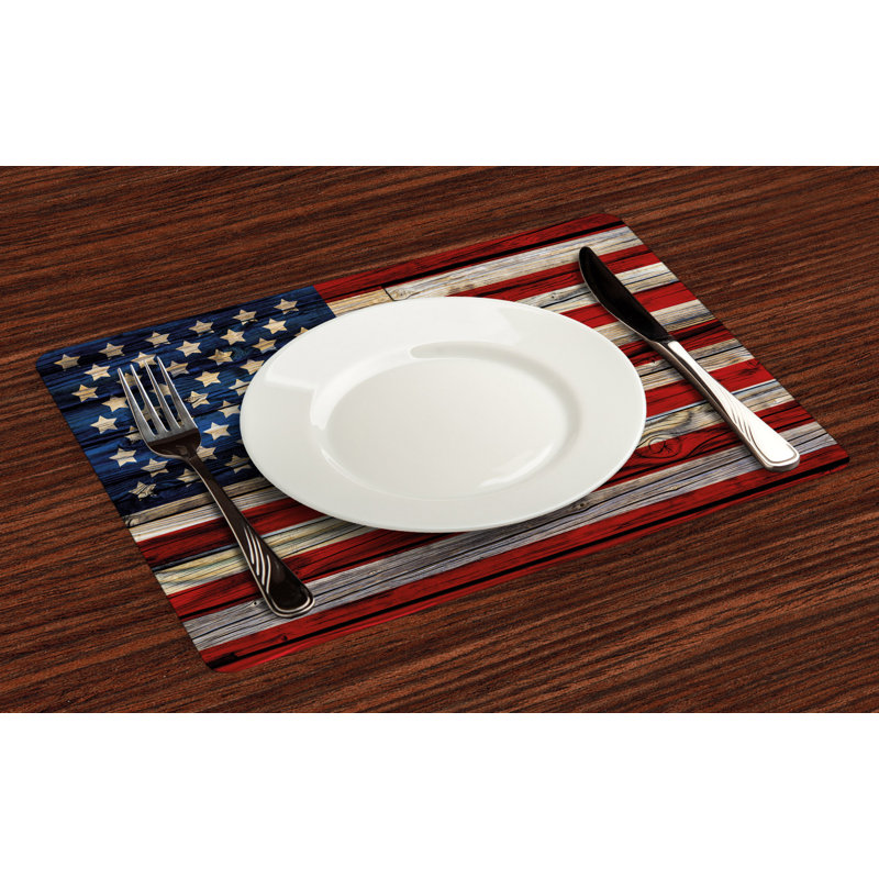 Wadhurst 4Th of July Wood Planks Flag Placemat