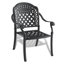 Ensemble de 9 meubles de patio en aluminium coulé avec coussins rouges 9 pièces