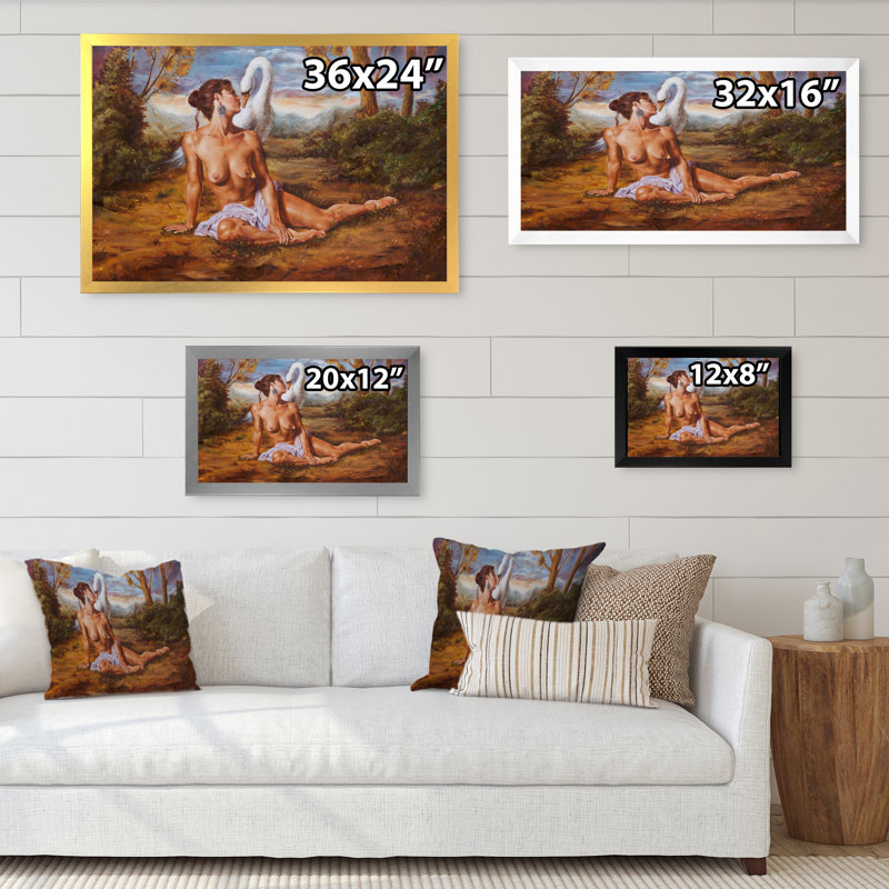 «Italian Italian», portrait de Giovane Donna - Impression sur toile, H 24 po x l 36 po x P 1 po, Cadre photo blanc
