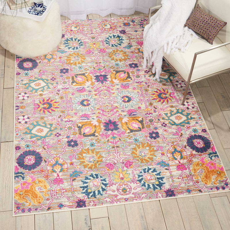 Rug, Abstract Floral Rug, Stain Resistant Rug, Traditional Rug For Livingroom, & Diningroom, Rectangle 201 x 290 cm