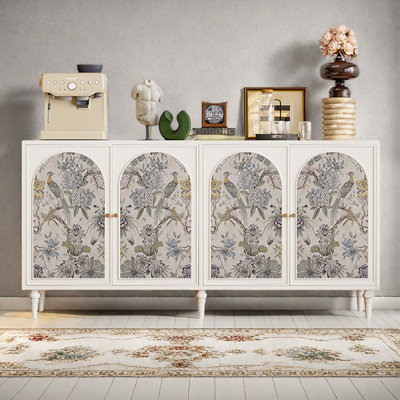 Modern wooden four-door sideboard