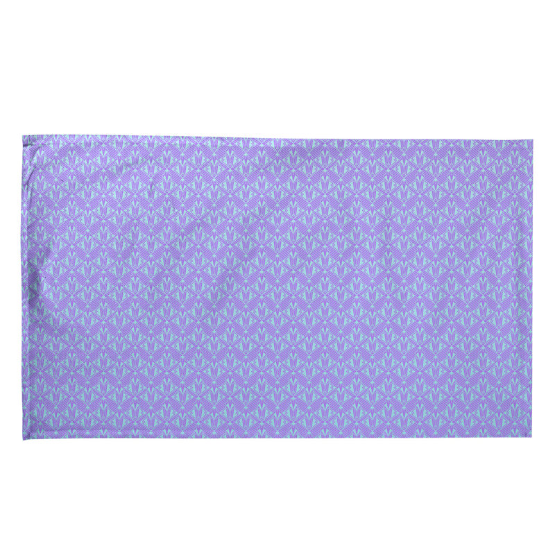 Torchon Suoz Classic Art Deco, Polyester sergé, Mauve / Bleu