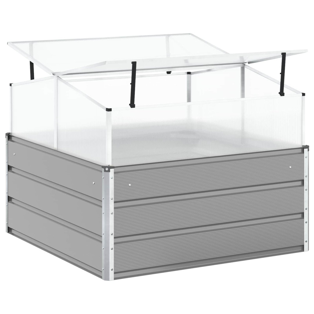 Planter 100 X 100 X 77 Cm Galvanised Steel