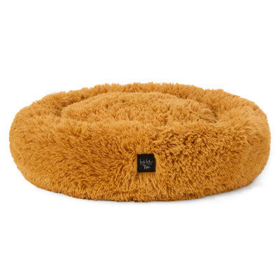 NICOLE MILLER NEW YORK PET Ellie Fuzzy Solid Donut Pet Bed Round Bed for Dogs