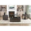 Table basse rectangulaire de 44 pouces de couleur brun chaud avec plateau relevable et roulettes