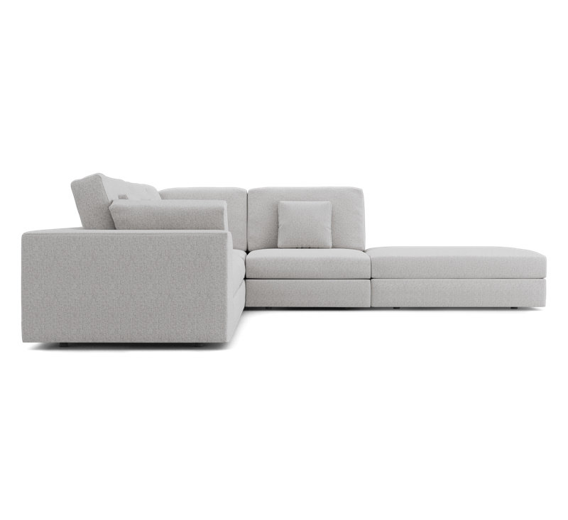 Ensemble de canapé modulaire Perry 02, Orienté à droite, Tissu gris