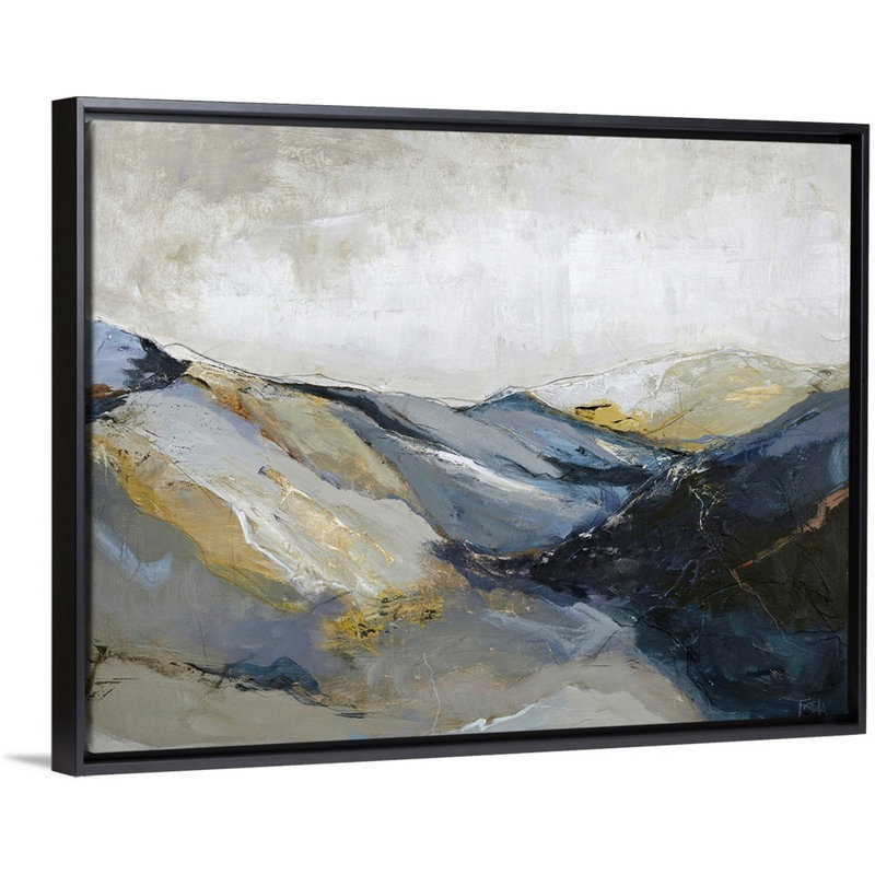 Out Line 3 - reproduction d'art, 20" H x 26" W x 1.75" D, Toile avec cadre noir