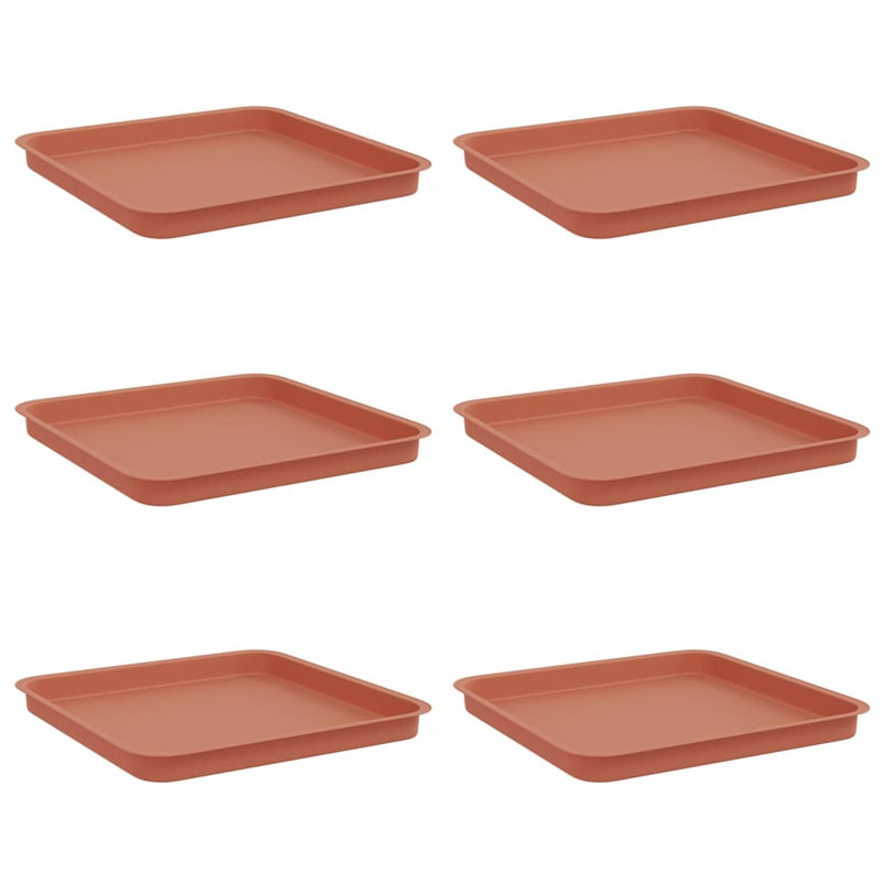 Plant Stand, Brick Red, 2.5cm H x 36cm W x 36cm D