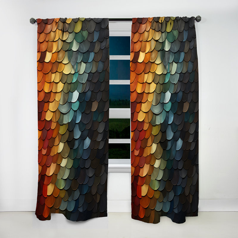 Rideau arc-en-ciel coloré Mitul I - Mitul, L 52 po x L 120 po