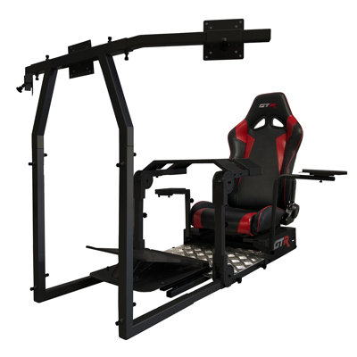 Fauteuil de jeu inclinable et réglable en cuir GTR Simulateur