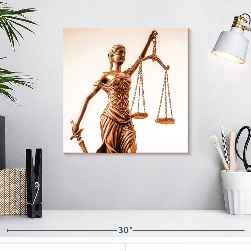 Statuette Alcaraz Lady Justice, H 16 po x l 16 po