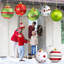Paquet de 8 grandes boules de Noël géantes de 6 pouces en forme de boule géante en plastique scintillant surdimensionné pour l'intérieur ou l'extérieur