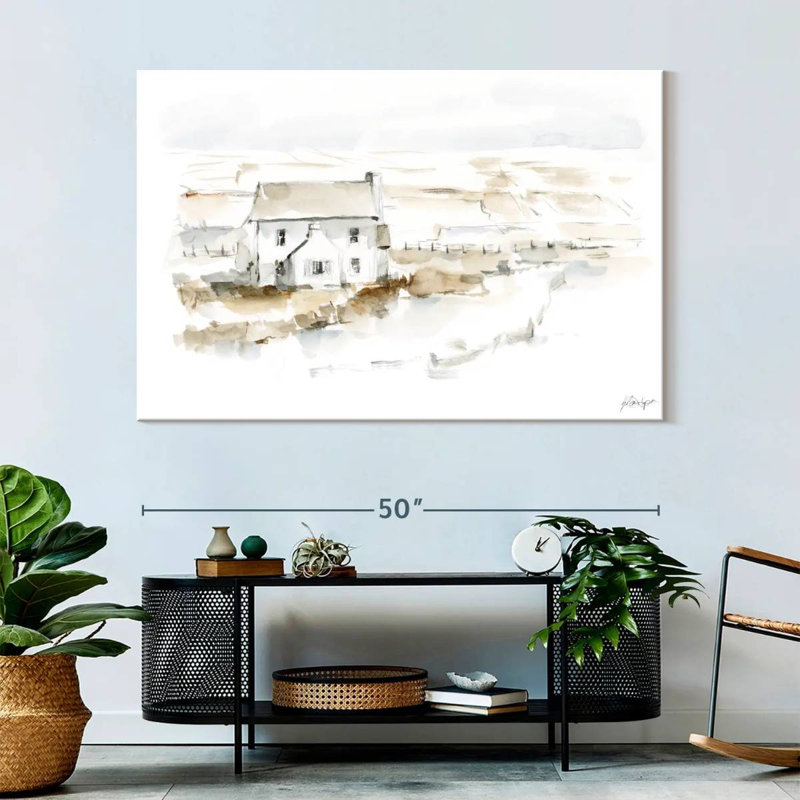 Lilie Neutral Farmhouse I, 8" H x 12" W