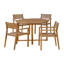 Ensemble repas d'extérieur 5 pièces avec 4 chaises en bois d'acacia-682161750-682161751