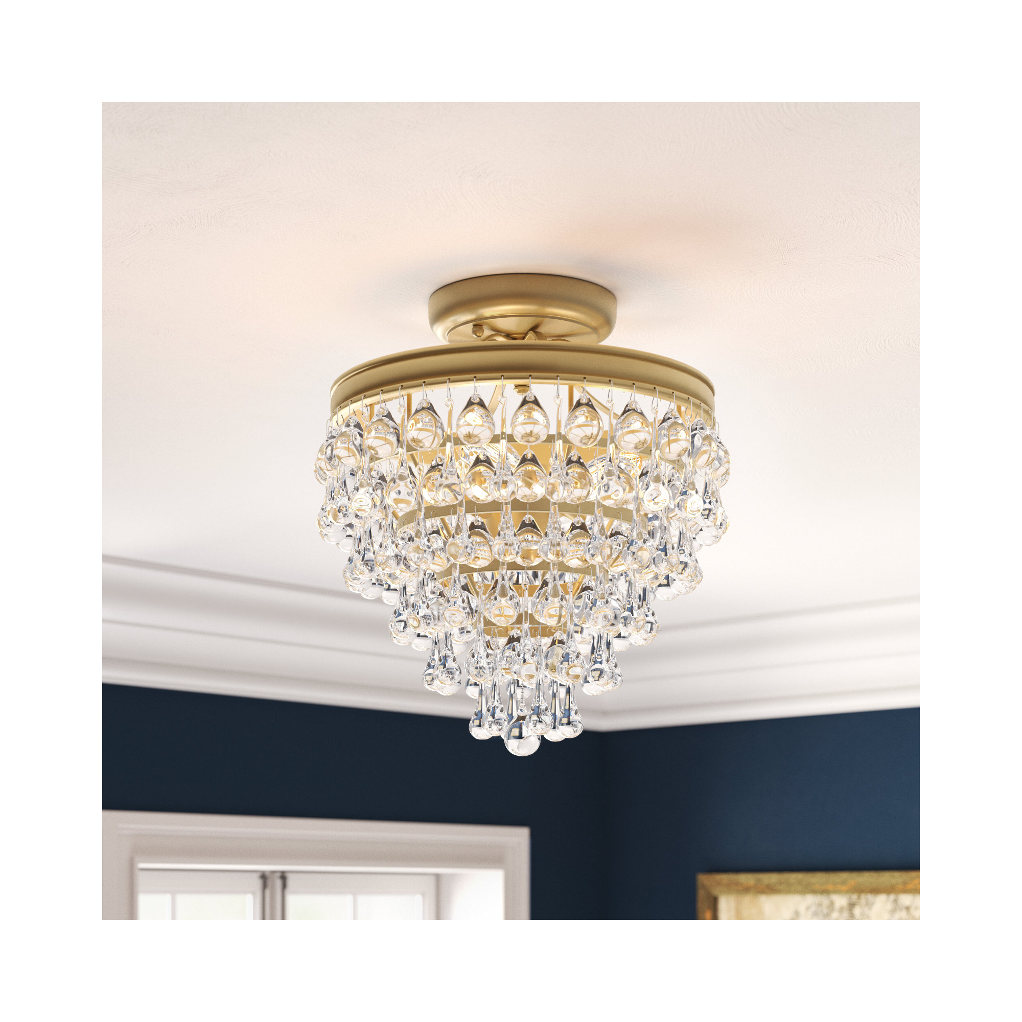 Alto 3 Light Crystal Dimmable Pendant