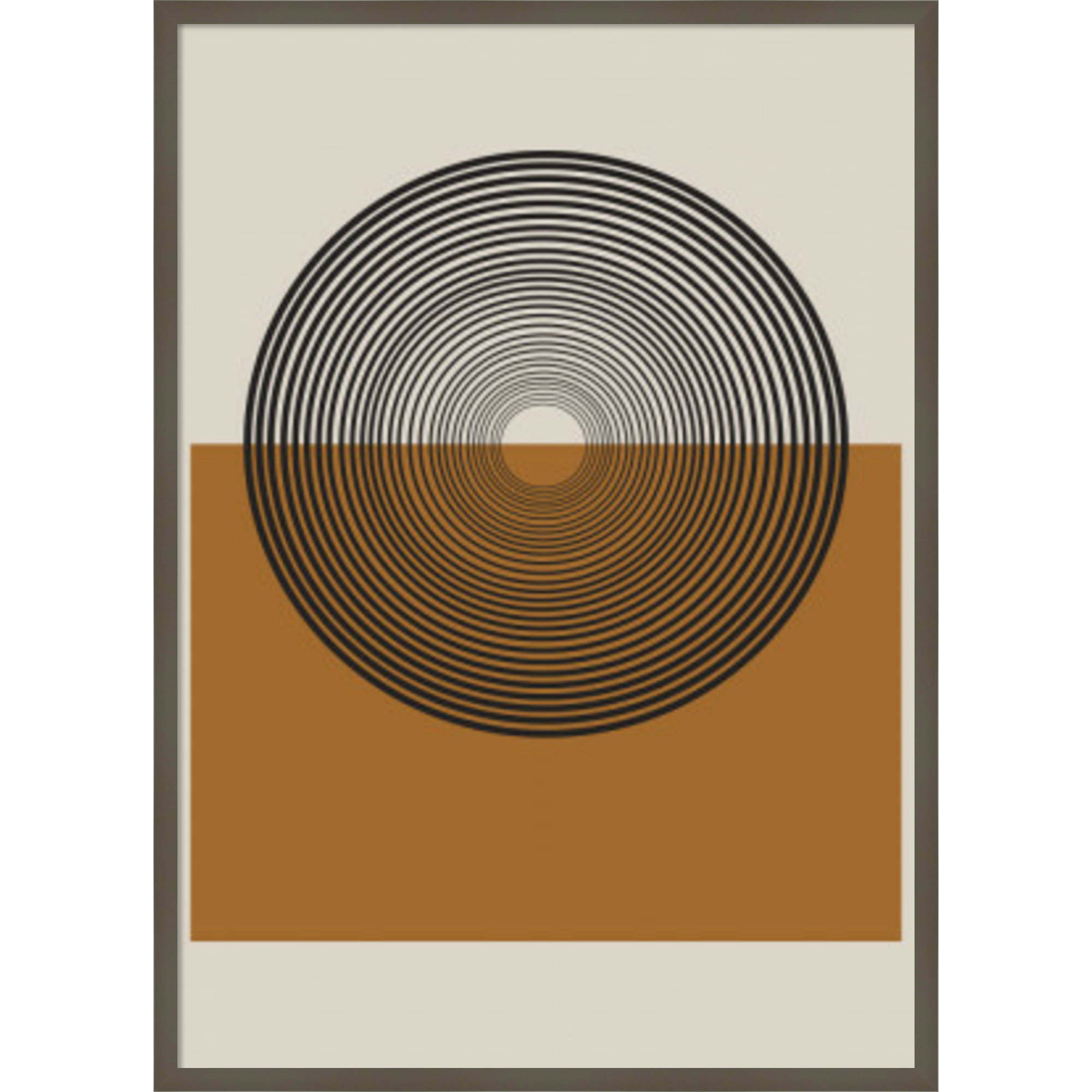 Retro Landscape by The Miuus Studio, Gray, 41" H x 30" W x 1" D