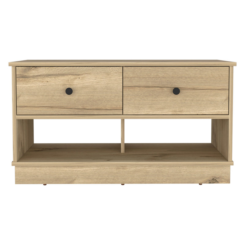 Banc de rangement Willamette, Chêne clair