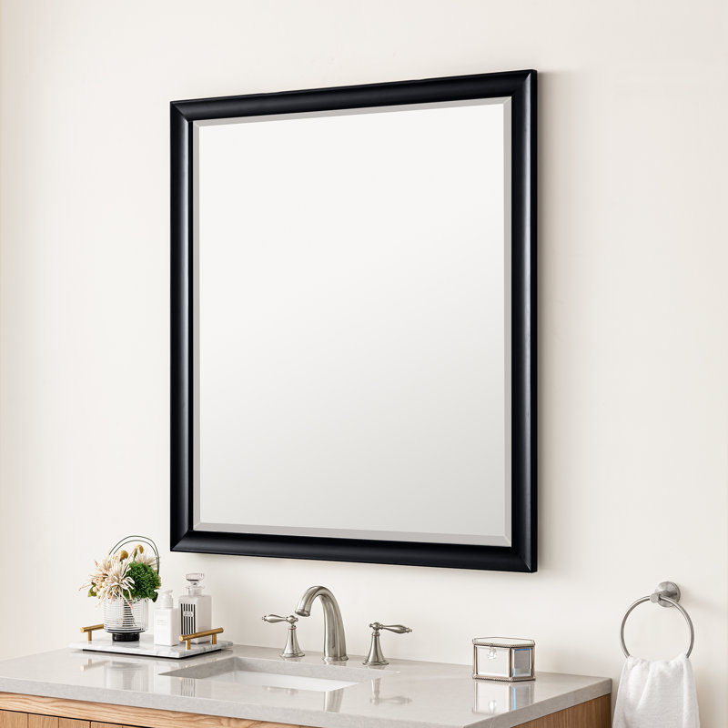 Miroir de salle de bain Glenbrooke, Noir onyx, 40 po x 36 po
