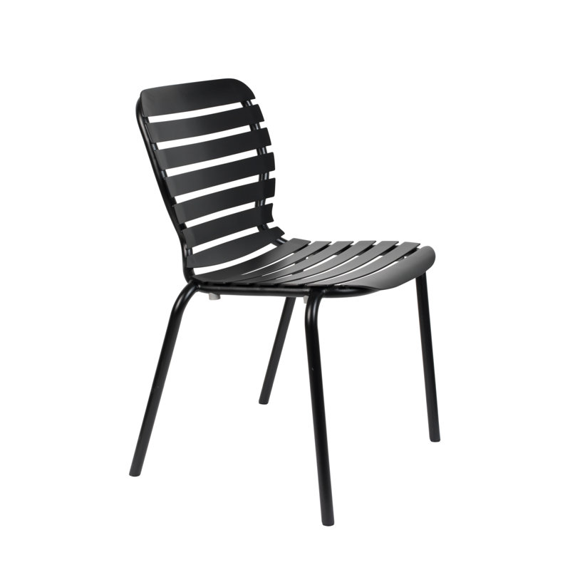 Chaise d'appoint de patio, Noir