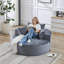 Boneless Sponge Single Sofa,fluffy Modern Sleeper Chair-531973638-506247923