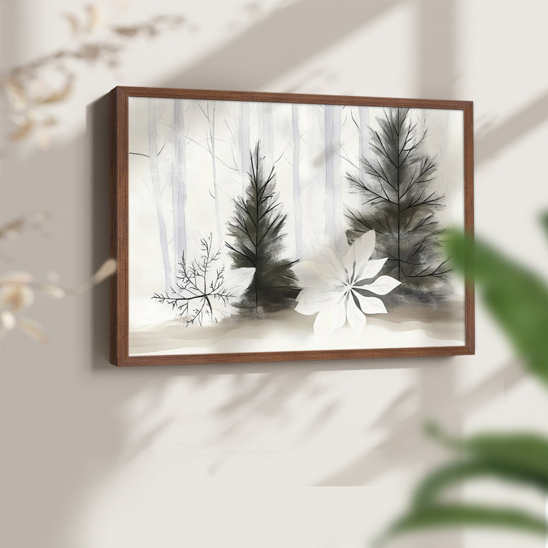 Chirstmas Art-DCLxxi - reproduction encadrée, H 8 po x l 10 po, Noyer