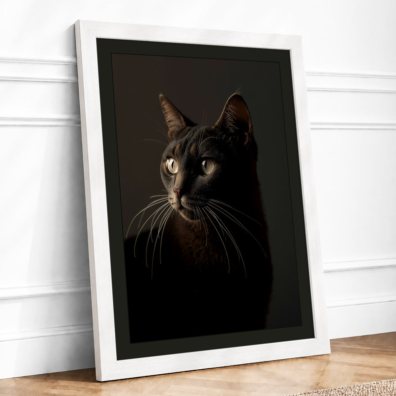 Golden Gaze Modern - Framed Print, A1 - 84.1 x 59.4 cm, White