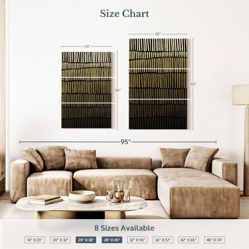Avery Gradient Ethnic Lines, 38" H x 24" W