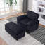 Canapé simple avec 2 coussins décoratifs et un repose-pieds, canapé confortable, canapé à assise profonde-798899035