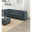 Ensemble de canapé modulaire en chenille gris 6 pièces