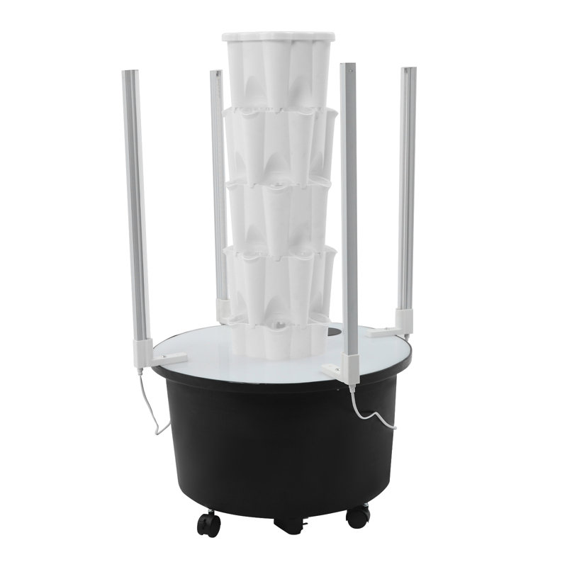 Vertical Planter Hydroponics Growing Tower With LED Lights