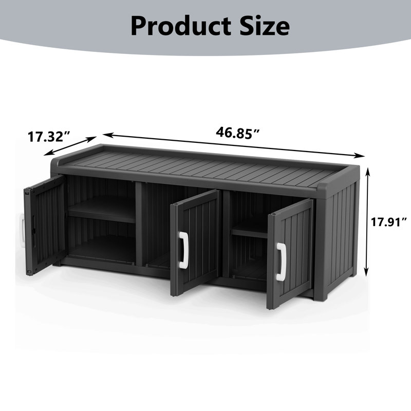 Patio 3-Door Shoe Storage Cabinet