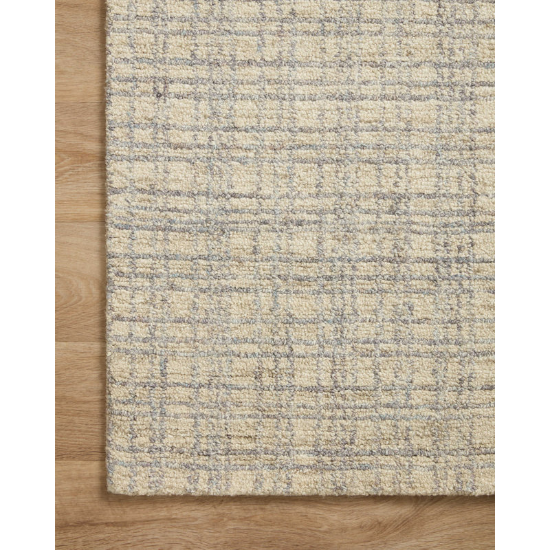 Chris Loves Julia x Loloi Polly Checkered Antique/Mist Area Rug, Rectangle 2'3" x 3'9"