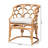Bonetta 24.4" Wide Rattan Cotton Armchair