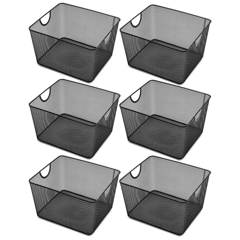 Rebrilliant Decorative Bin, Black, 8.8" H x 14" W x 10" D