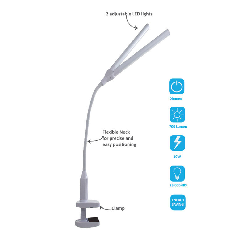 Kimura Metal Clip On Lamp