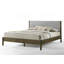 Ensemble de chambre à coucher Carolina - Tissu gris moderne + wengé-1752097157