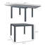 Table de salle à manger extensible pour l'extérieur, table de patio à cadre en aluminium de 41 à 83 po avec plateau en acier effet bois